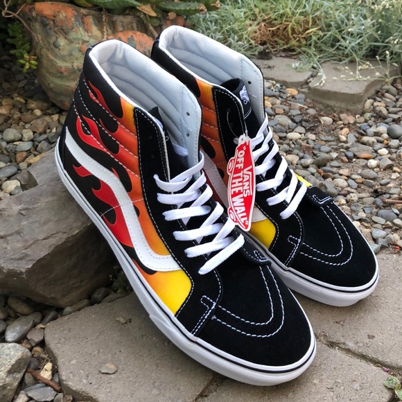 vans sk8 hi reissue flame